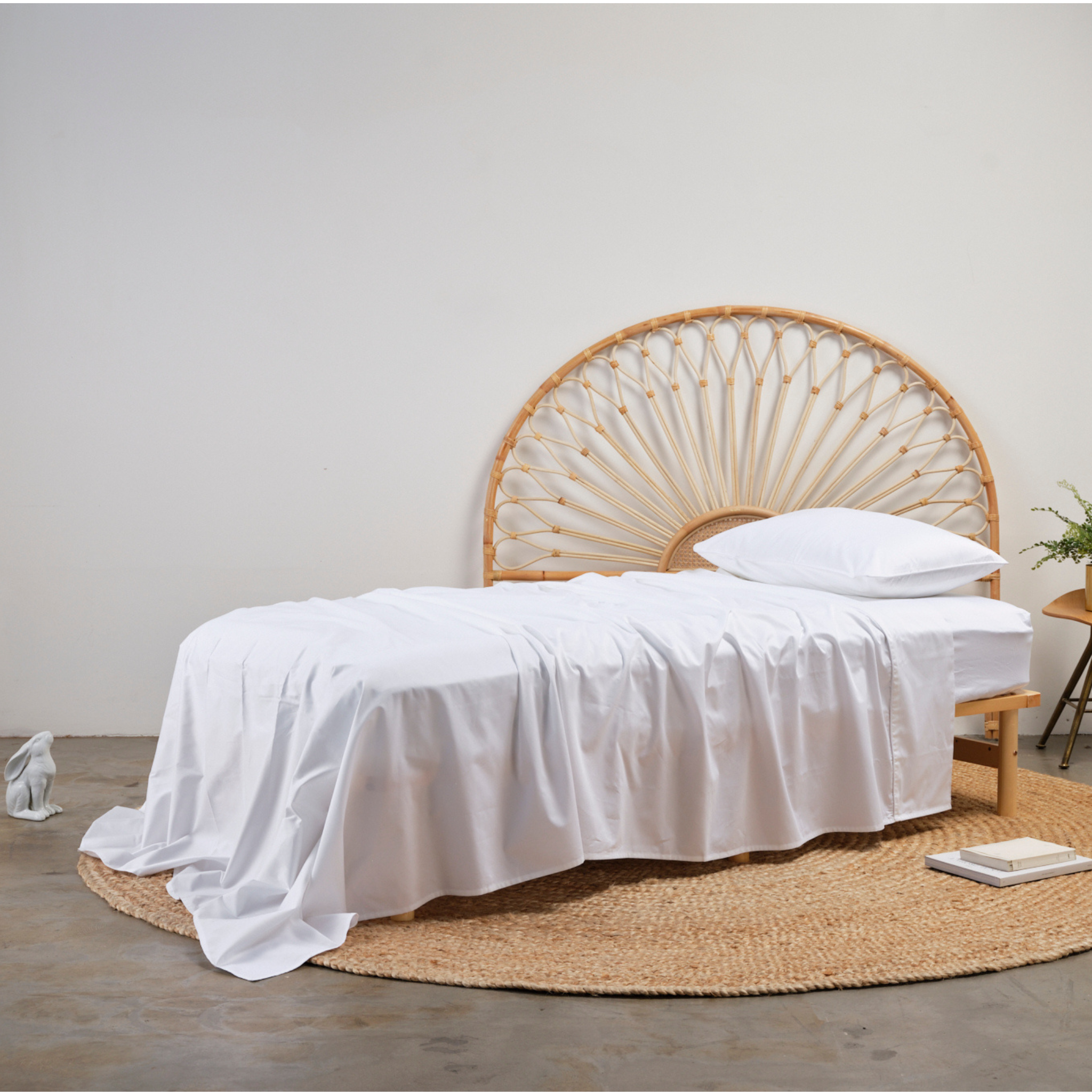 White Pure Cotton Bed Sheets