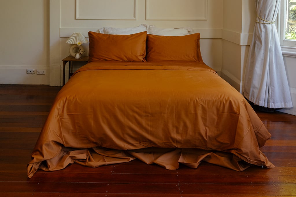 Butterscotch Pure Cotton Quilt Cover with Zip
