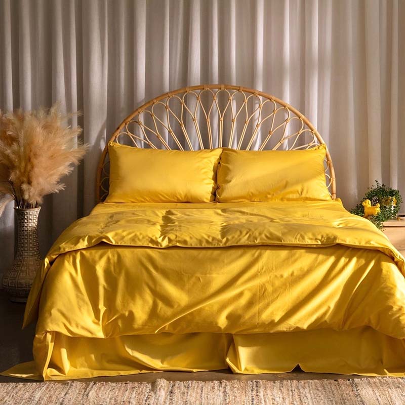 Mellow Yellow Pure Cotton Quilt Cover with Zip