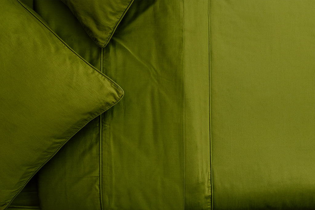 Moss Green Pure Cotton Bed Sheets