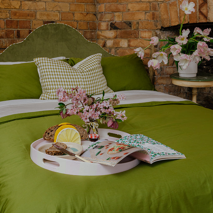 Moss Green Pure Cotton Bed Sheets