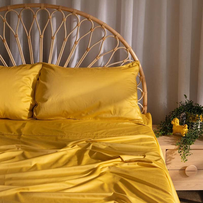 Mellow Yellow Pure Cotton Bed Sheets