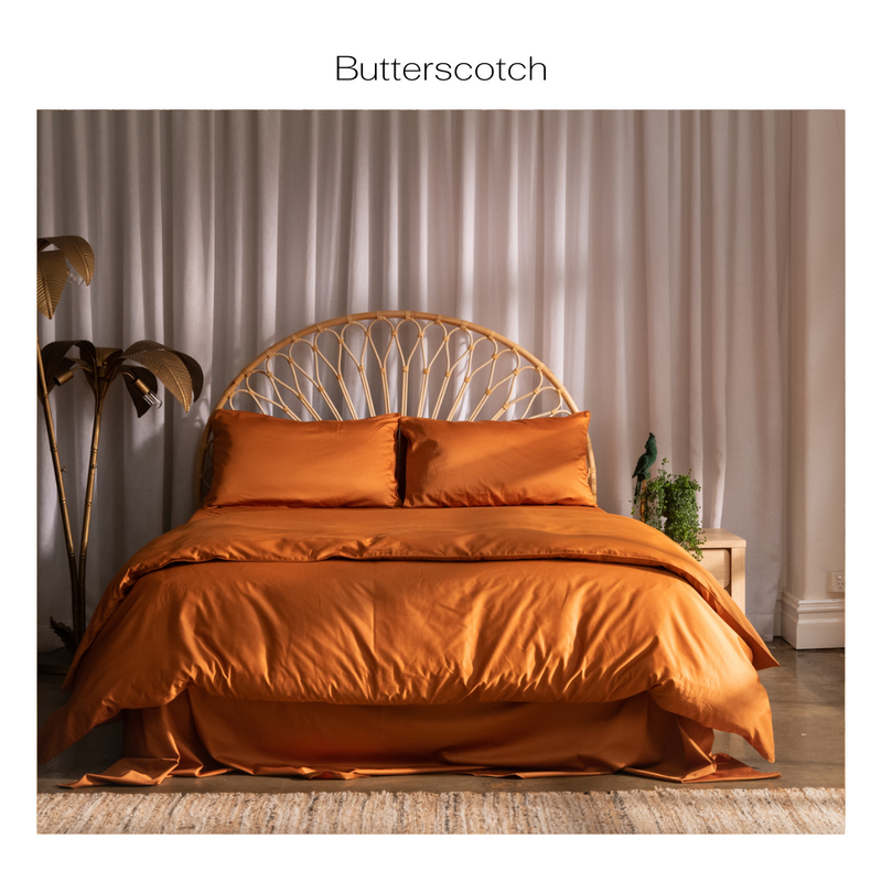 Butterscotch Pure Cotton Quilt Cover with Zip