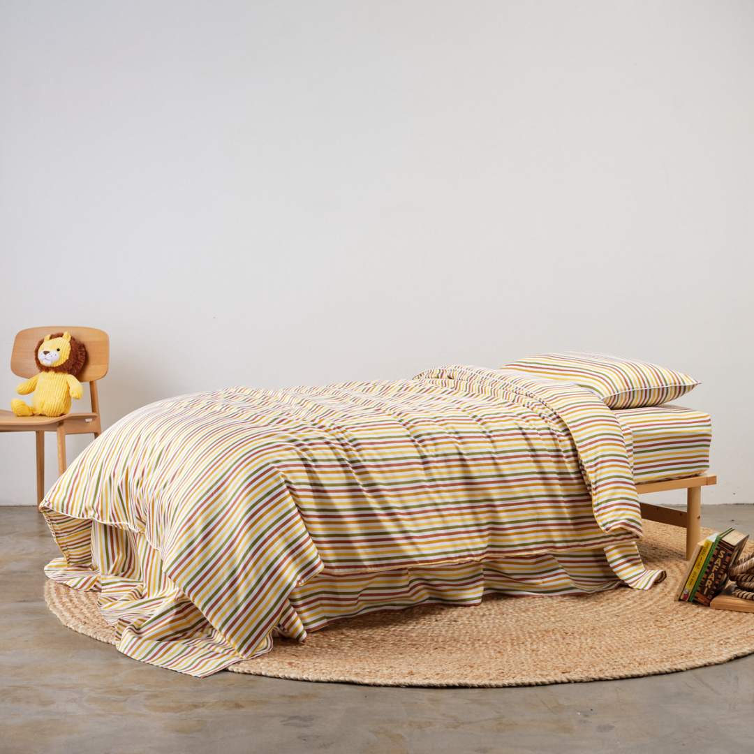 Thelma Stripe Pure Cotton Bed Sheets