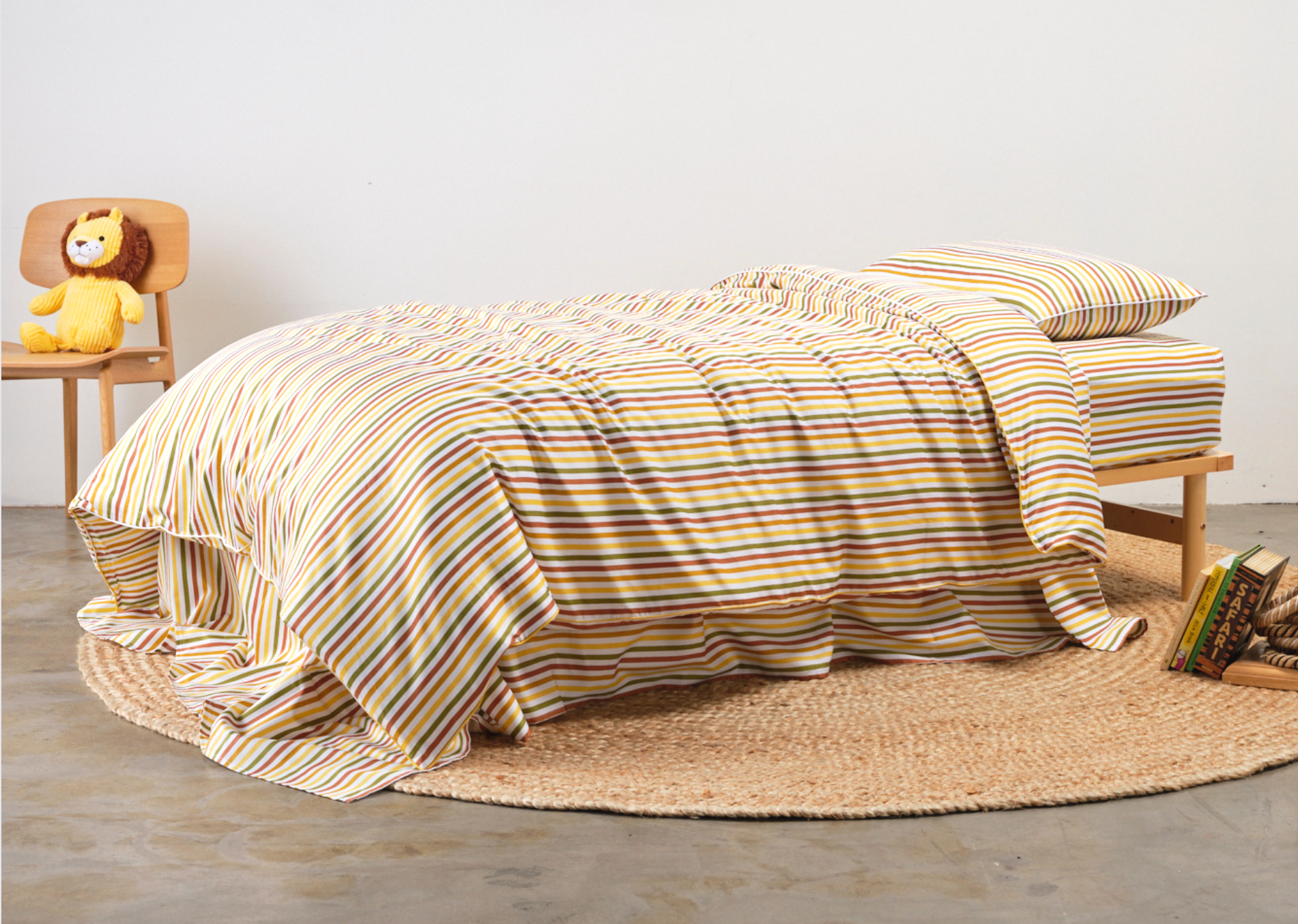 Thelma Stripe Pure Cotton Quilt Cover with Zip
